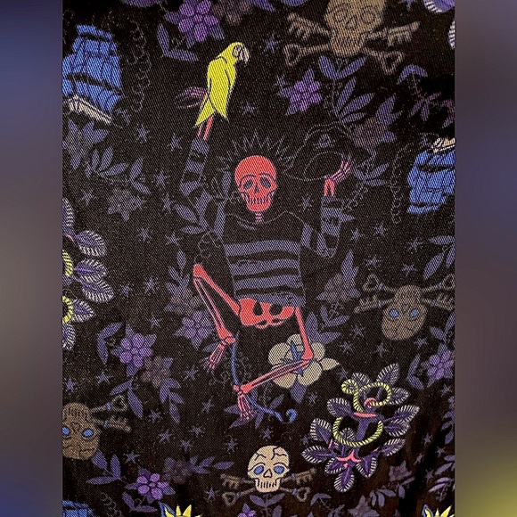 Zadig & Voltaire Pirate Skeleton Floral Sailor Spooky Tattoo Dress - Picture 3 of 16